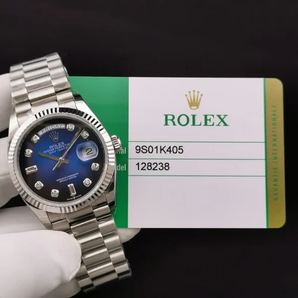 Photo 10 - Day-Date Rolex Day-Date Ref. 128238 36mm Blue Ombre Dial