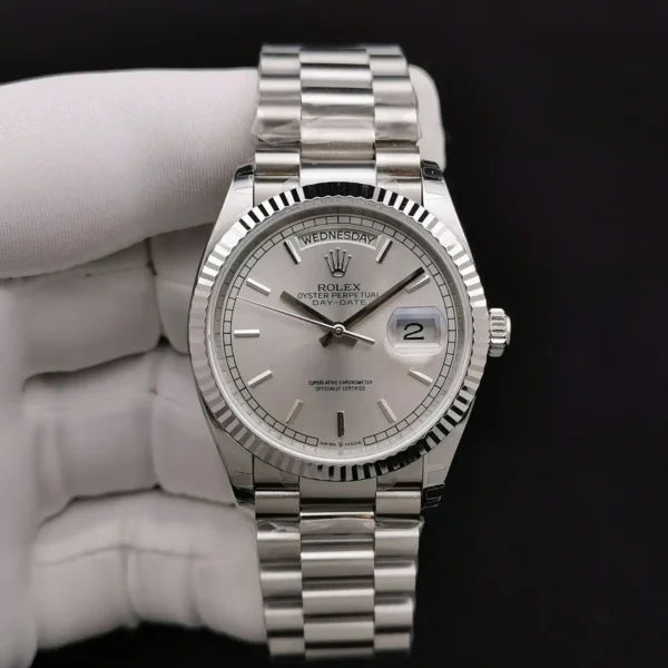 Photo 3 - Day-Date Rolex Day-Date Ref. 128238 36mm Silver Dial