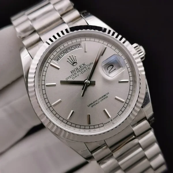 Photo 5 - Day-Date Rolex Day-Date Ref. 128238 36mm Silver Dial