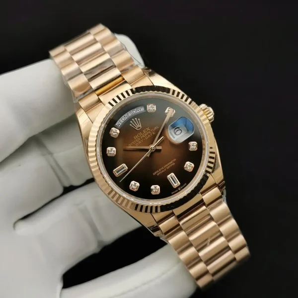 Photo 2 - Men Replica Rolex Rolex Day-Date Ref. 128238 36mm Brown Ombre Dial