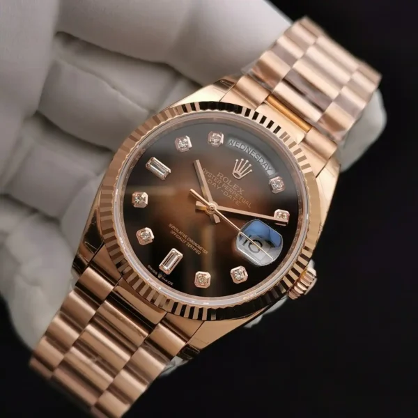 Photo 5 - Men Replica Rolex Rolex Day-Date Ref. 128238 36mm Brown Ombre Dial