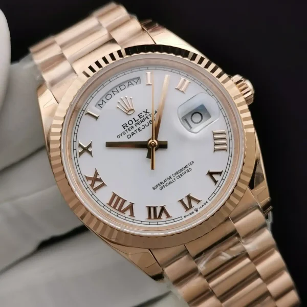 Photo 5 - Day-Date Rolex Day-Date Ref. 128238 36mm White Roman Dial