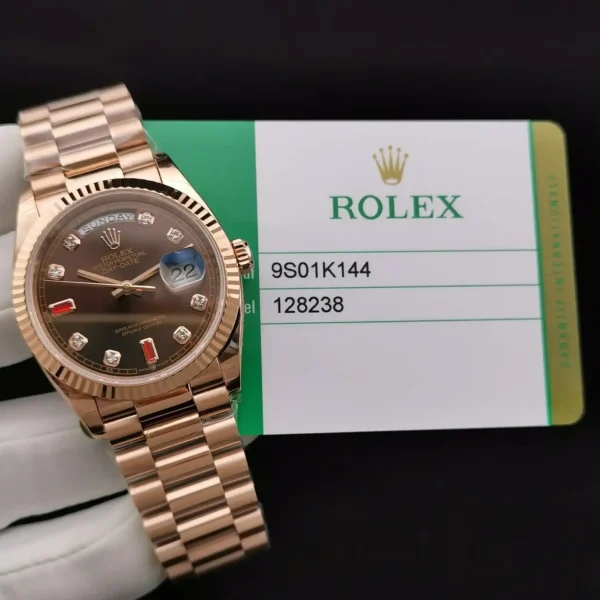 Photo 10 - Day-Date Rolex Day-Date Ref. 128238 36mm Chocolate Dial