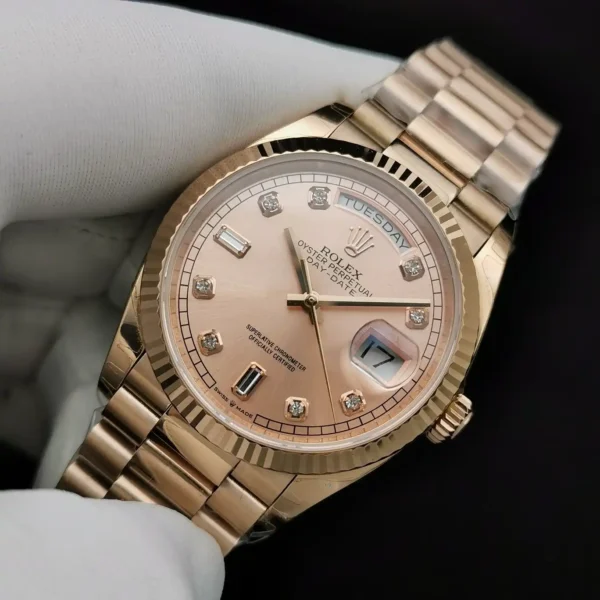 Photo 4 - Gold Replica Rolex Rolex Day-Date Ref. 128238 36mm Rose Gold Dial