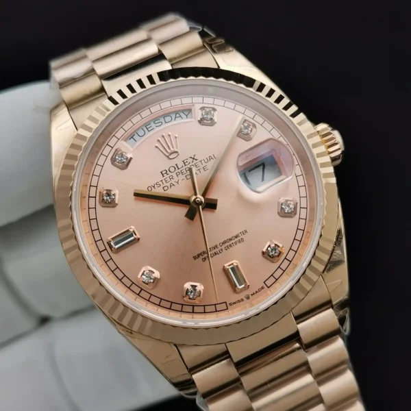 Photo 5 - Gold Replica Rolex Rolex Day-Date Ref. 128238 36mm Rose Gold Dial