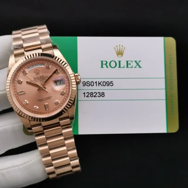 Photo 10 - Gold Replica Rolex Rolex Day-Date Ref. 128238 36mm Rose Gold Dial