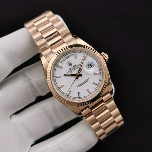 Photo 2 - Day-Date Rolex Day-Date Ref. 128238 36mm White Dial Rose Gold