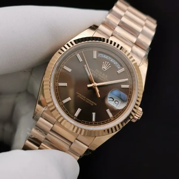 Photo 4 - Day-Date Rolex Day-Date Ref. 128238 36mm Chocolate Dial Rose Gold