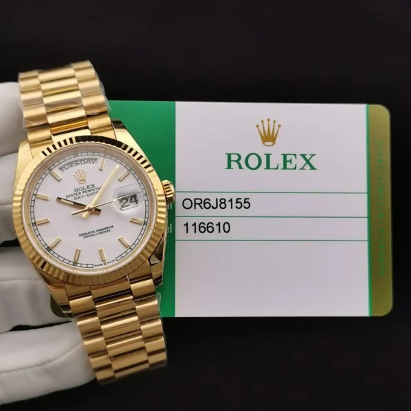 Photo 10 - Men Replica Rolex Rolex Day-Date Ref. 116610 36mm White Dial