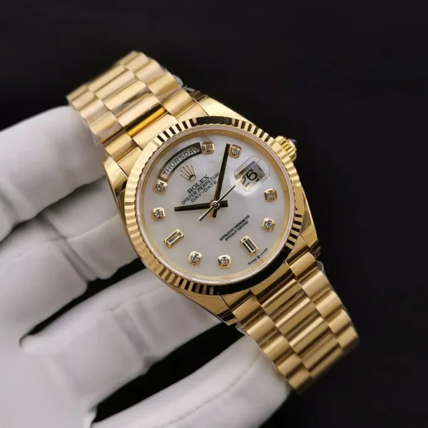 Photo 2 - Men Replica Rolex Rolex Day-Date Ref. 228239 36mm Mother of Pearl Dial