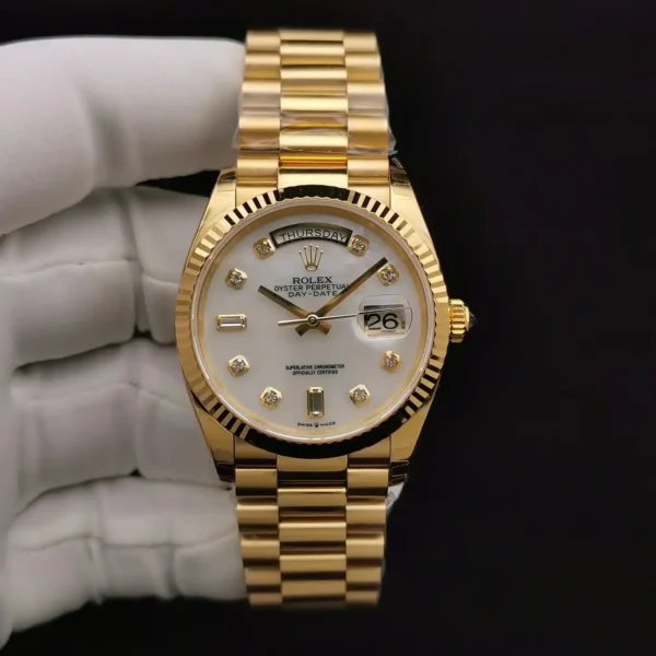 Photo 3 - Men Replica Rolex Rolex Day-Date Ref. 228239 36mm Mother of Pearl Dial