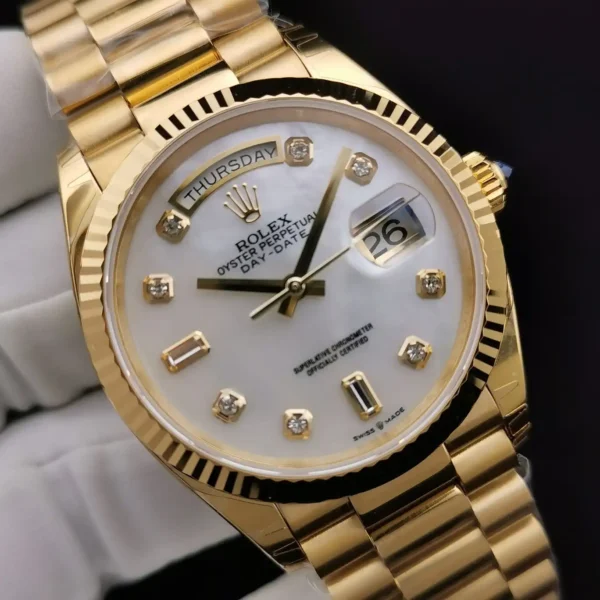 Photo 5 - Men Replica Rolex Rolex Day-Date Ref. 228239 36mm Mother of Pearl Dial