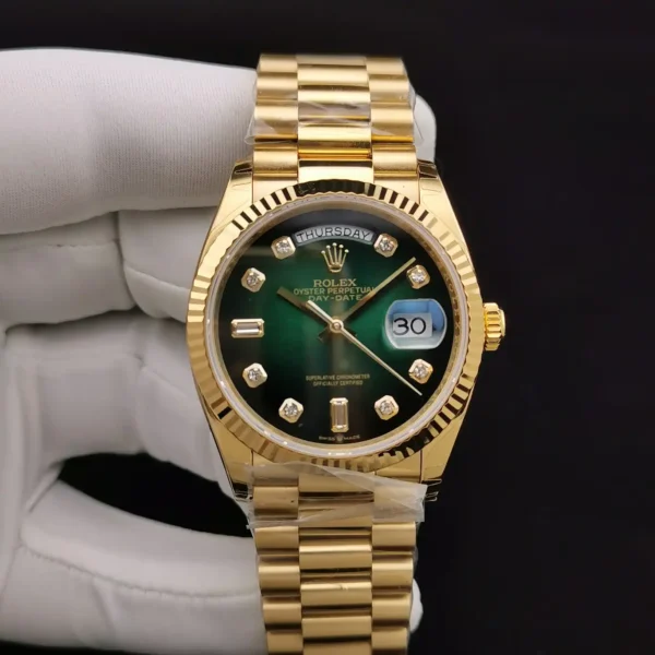 Photo 3 - Day-Date Rolex Day-Date Ref. 128238 36mm Green Ombre Dial