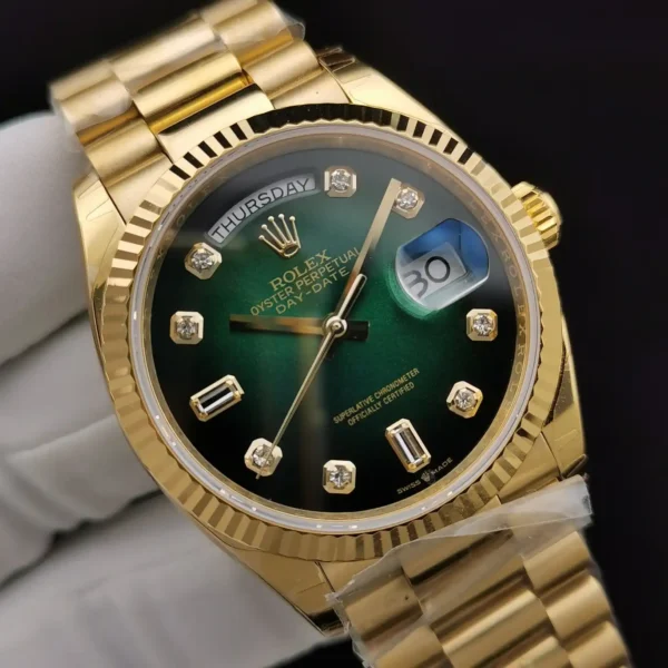 Photo 6 - Day-Date Rolex Day-Date Ref. 128238 36mm Green Ombre Dial