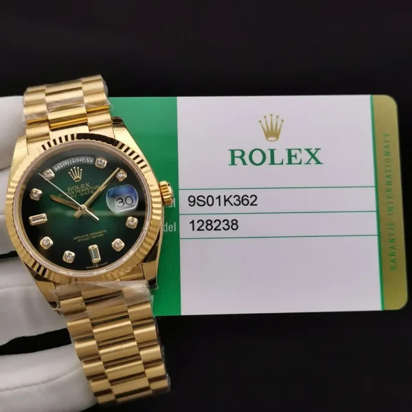 Photo 11 - Day-Date Rolex Day-Date Ref. 128238 36mm Green Ombre Dial