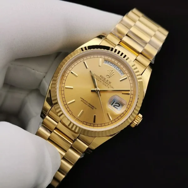 Photo 4 - Gold Replica Rolex Rolex Day-Date Ref. 128238 36mm Gold Dial