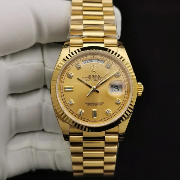 Photo 3 - Gold Replica Rolex Rolex Day-Date Ref. 128238 36mm Gold Dial Yellow Gold