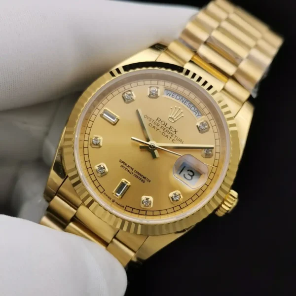 Photo 4 - Day-Date Rolex Day-Date Ref. 128238 36mm Gold Dial Yellow Gold