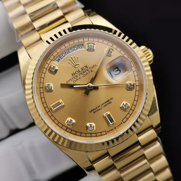 Photo 5 - Gold Replica Rolex Rolex Day-Date Ref. 128238 36mm Gold Dial Yellow Gold