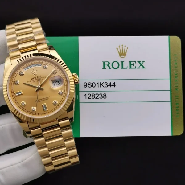 Photo 10 - Day-Date Rolex Day-Date Ref. 128238 36mm Gold Dial Yellow Gold