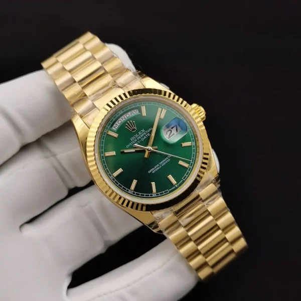 Photo 2 - Day-Date Rolex Day-Date Ref. 128238 36mm Green Dial Yellow Gold