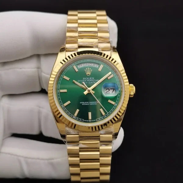 Photo 3 - Day-Date Rolex Day-Date Ref. 128238 36mm Green Dial Yellow Gold