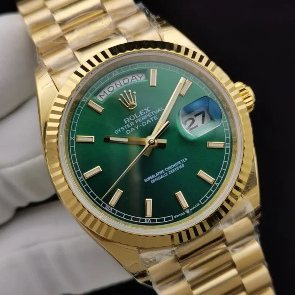 Photo 5 - Day-Date Rolex Day-Date Ref. 128238 36mm Green Dial Yellow Gold