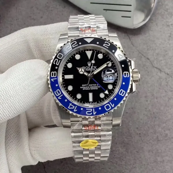 Photo 2 - Men Replica Rolex Rolex GMT-Master II 40mm Black Dial Ref.126710BLRO Jubilee