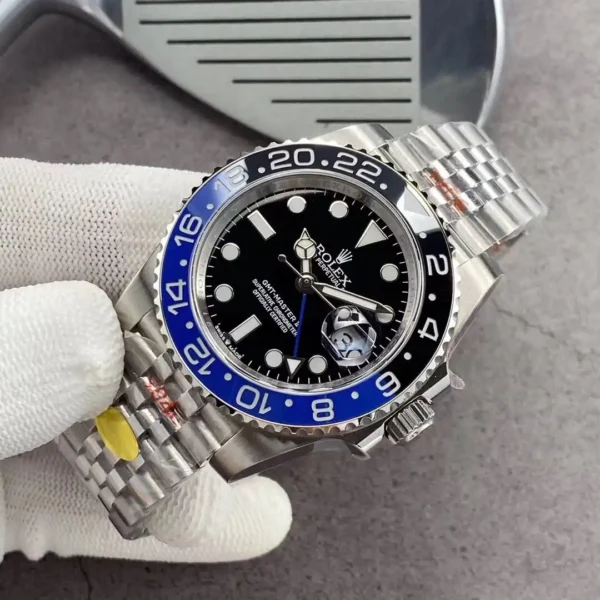 Photo 4 - Men Replica Rolex Rolex GMT-Master II 40mm Black Dial Ref.126710BLRO Jubilee