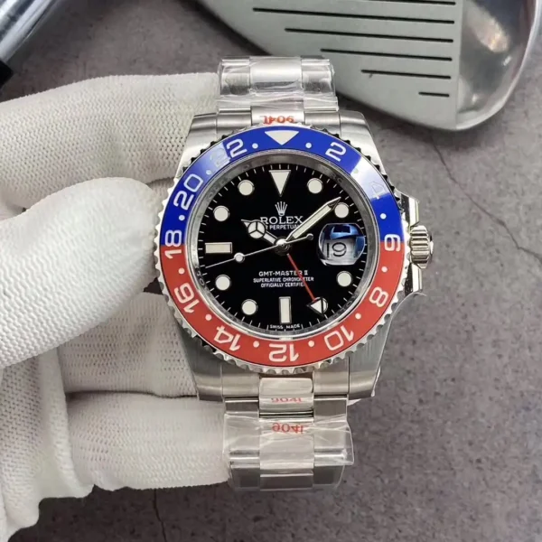 Photo 3 - Men Replica Rolex Rolex GMT-Master II 40mm Black Dial Ref.126710BLRO Oyster