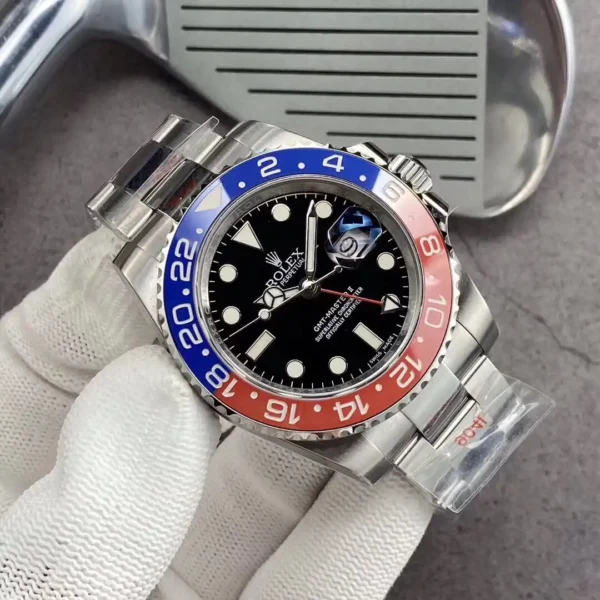 Photo 3 - Men Replica Rolex Rolex GMT-Master II 40mm Black Dial Ref.126710BLRO Oyster