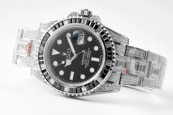 Photo 5 - Diamond Replica Rolex Rolex Submariner Iced Out Ref.116610LV Water Ghost SE Black Dial