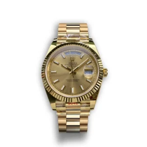 Photo 4 - Gold Replica Rolex Rolex Day-Date Ref. m228238 Gold Dial Fluted Bezel