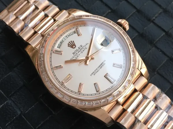 Photo 5 - Gold Replica Rolex Rolex Day-Date Ref. m228238 Rose Gold Dial