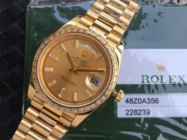 Photo 2 - Gold Replica Rolex Rolex Day-Date Ref. m228238 Gold Dial