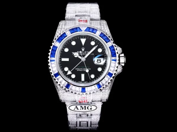 Photo 3 - Diamond Replica Rolex Rolex GMT-Master II 40mm Ref.116710BLNR Dial Black