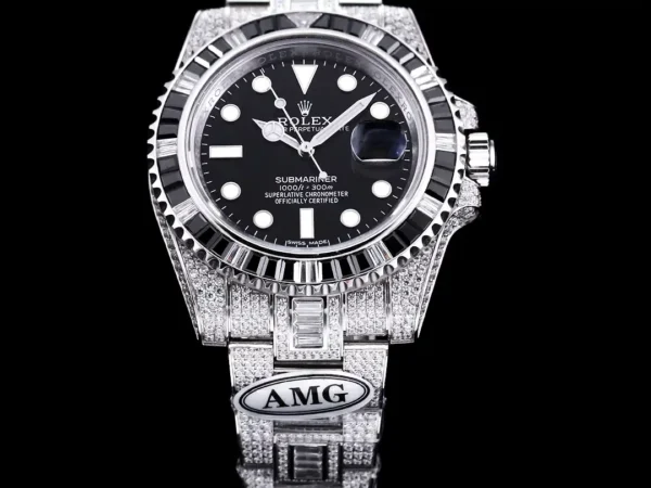 Photo 6 - Diamond Replica Rolex Rolex Submariner Iced Out Ref.116610LN 40mm Black Dial