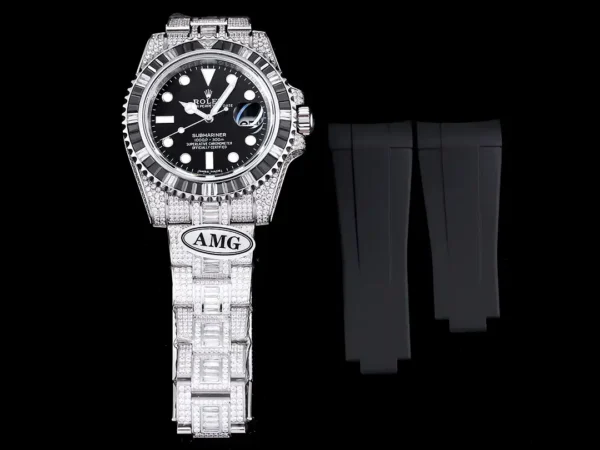 Photo 8 - Diamond Replica Rolex Rolex Submariner Iced Out Ref.116610LN 40mm Black Dial