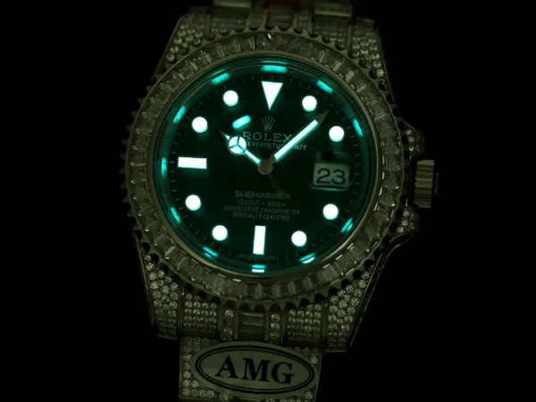 Photo 6 - Diamond Replica Rolex Rolex Submariner Iced Out Ref.116610LV 40mm Green Dial