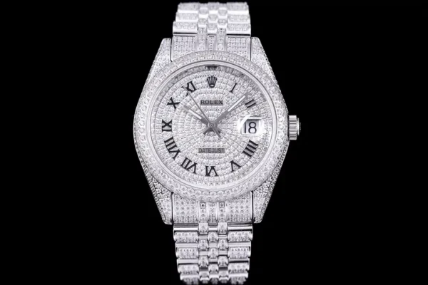 Photo 2 - Diamond Replica Rolex Rolex Datejust Ref.126300 41mm Full-Diamond Dial Roman