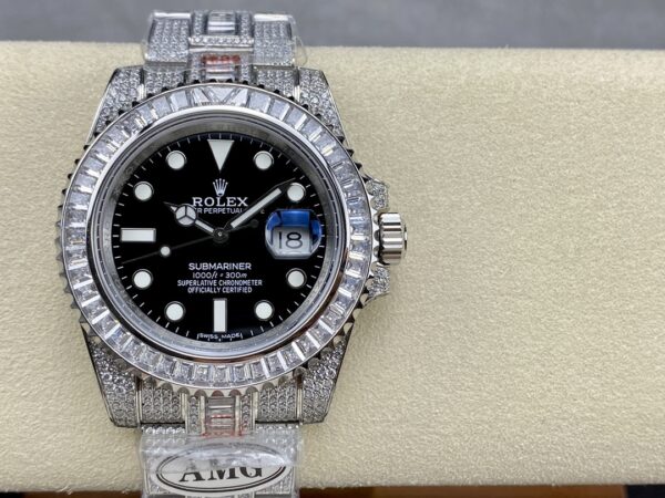 Photo 10 - Diamond Replica Rolex Rolex Submariner Iced Out Ref.116610LN-1 41mm Black Dial