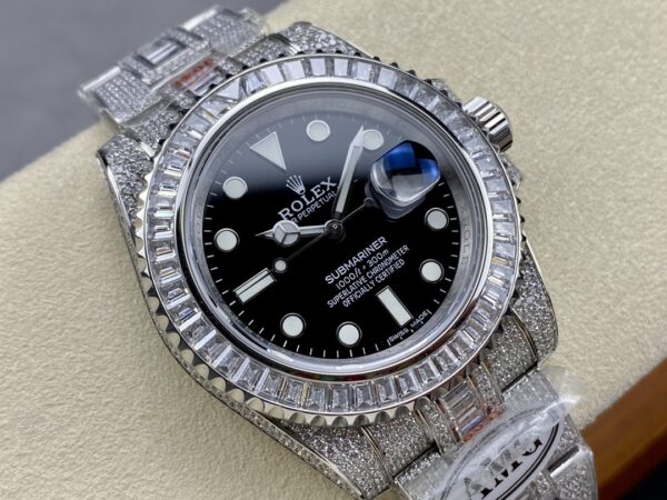 Photo 2 - Diamond Replica Rolex Rolex Submariner Iced Out Ref.116610LN-1 41mm Black Dial