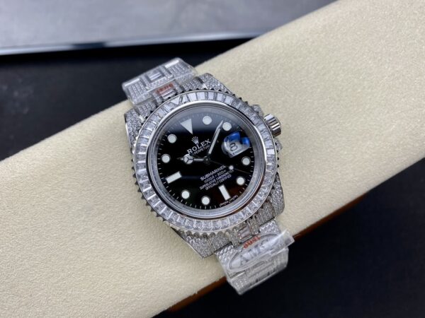 Photo 4 - Diamond Replica Rolex Rolex Submariner Iced Out Ref.116610LN-1 41mm Black Dial