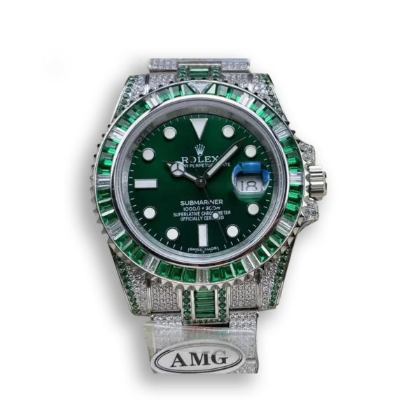 Photo 2 - Diamond Replica Rolex Rolex Submariner Iced Out Ref.116610LV-1 41mm Green Dial