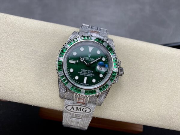 Photo 5 - Diamond Replica Rolex Rolex Submariner Iced Out Ref.116610LV-2 41mm Green Dial