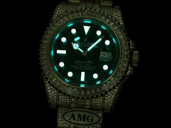 Photo 5 - Diamond Replica Rolex Rolex Submariner Iced Out Ref.116610LV-3 41mm Green Dial