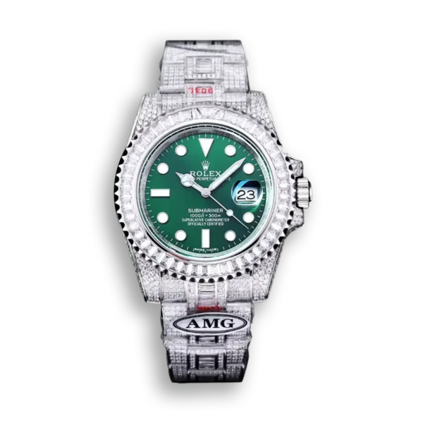 Photo 1 - Diamond Replica Rolex Rolex Submariner Iced Out Ref.116610LV-3 41mm Green Dial