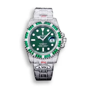 Photo 4 - Diamond Replica Rolex Rolex Submariner Iced Out Ref.116610LV-4 41mm Green Dial