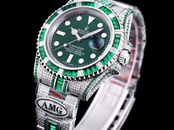 Photo 3 - Diamond Replica Rolex Rolex Submariner Iced Out Ref.116610LV-5 41mm Green Dial