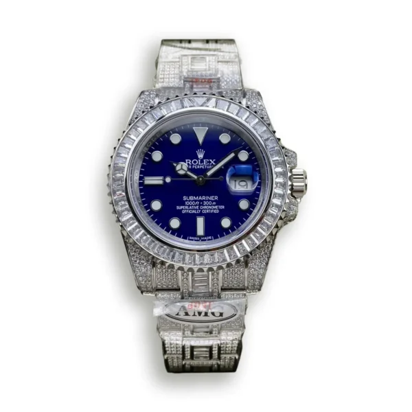 Photo 1 - Diamond Replica Rolex Rolex Submariner Iced Out Ref.116619LB 41mm Blue Dial